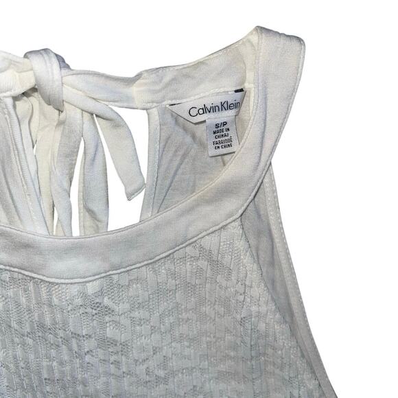 Calvin Klein Sleeveless Tie Neck halter tank top blouse Size Small - Picture 3 of 3